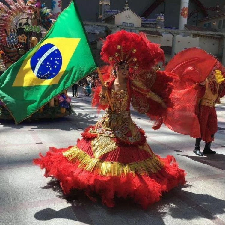 Brazil Samba parade costume custom dance performance costume holiday red dress