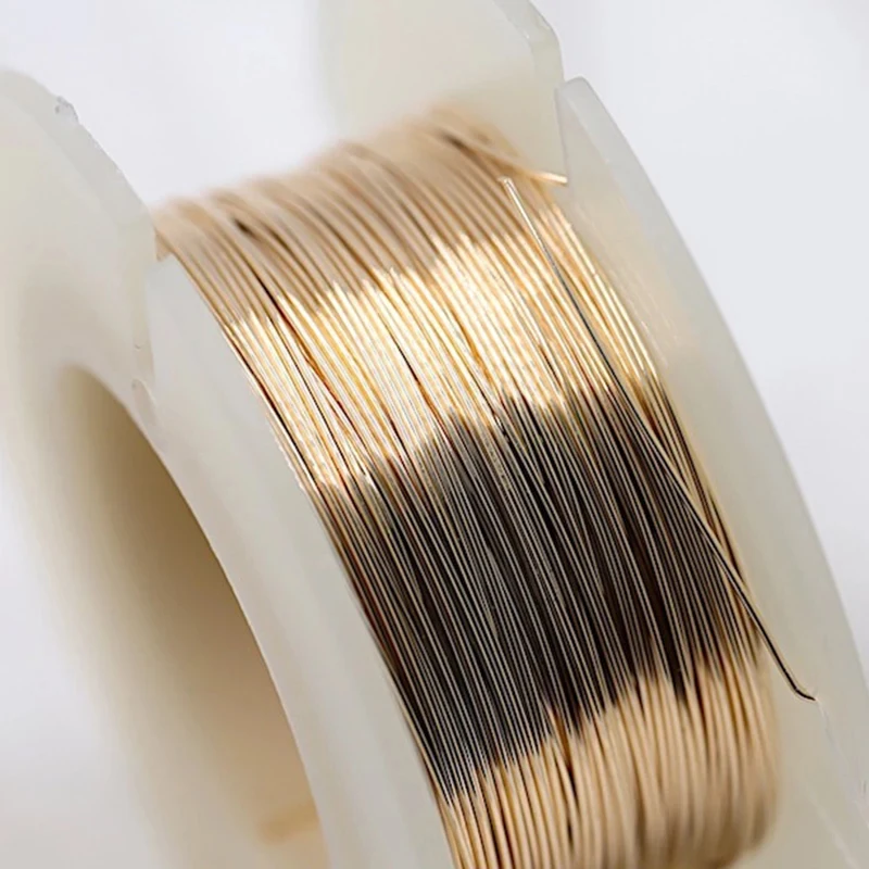 1/20 14K Gold Filled Wire 0.25mm-1.27mm GF Hard Rolling Wire Dead Soft Round Wire For DIY Jewelry Making