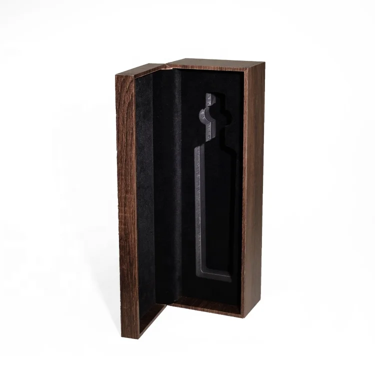 
Chinese manufacture customized wooden box wine box for single bottle with spirits and liquor 