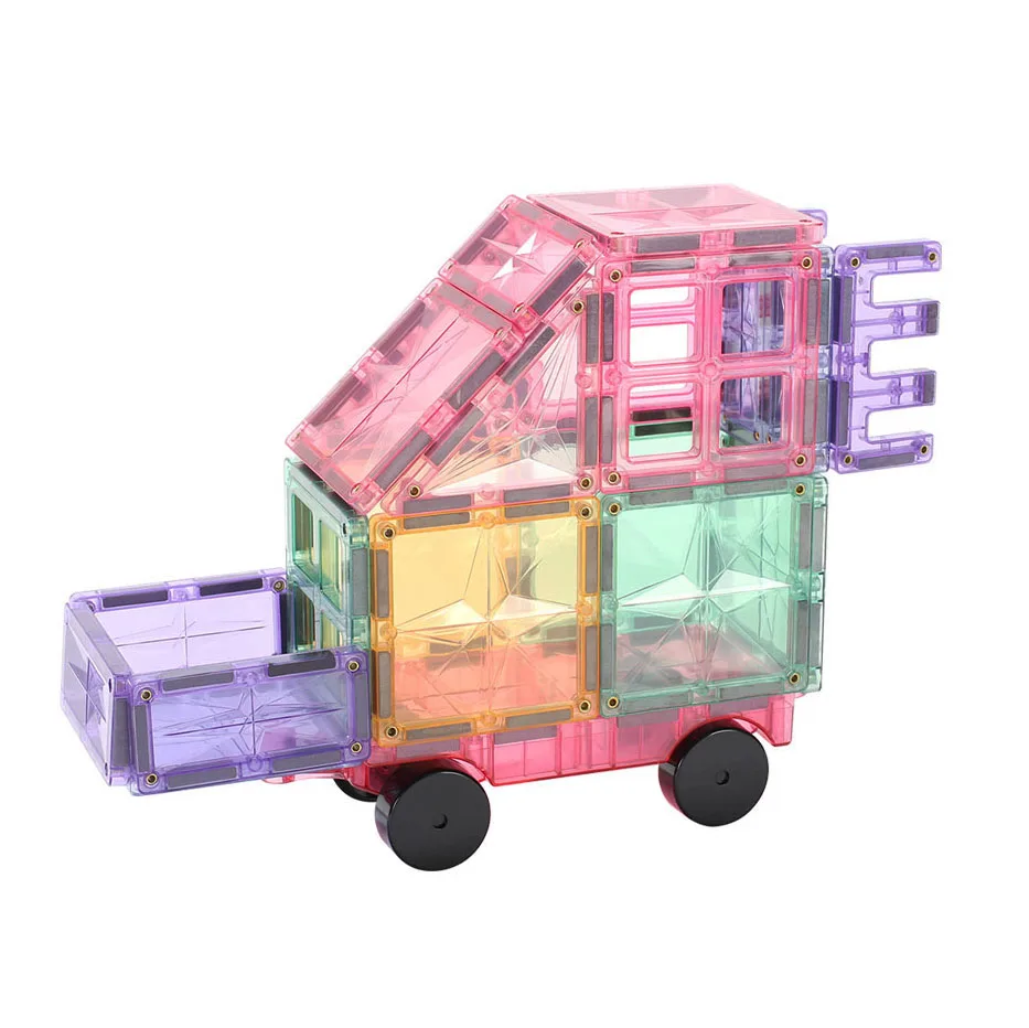 Mntl Customized BPA Free Star Magnetic Tiles Plastic Kids Education Magnetic Tiles Building Blocks Set