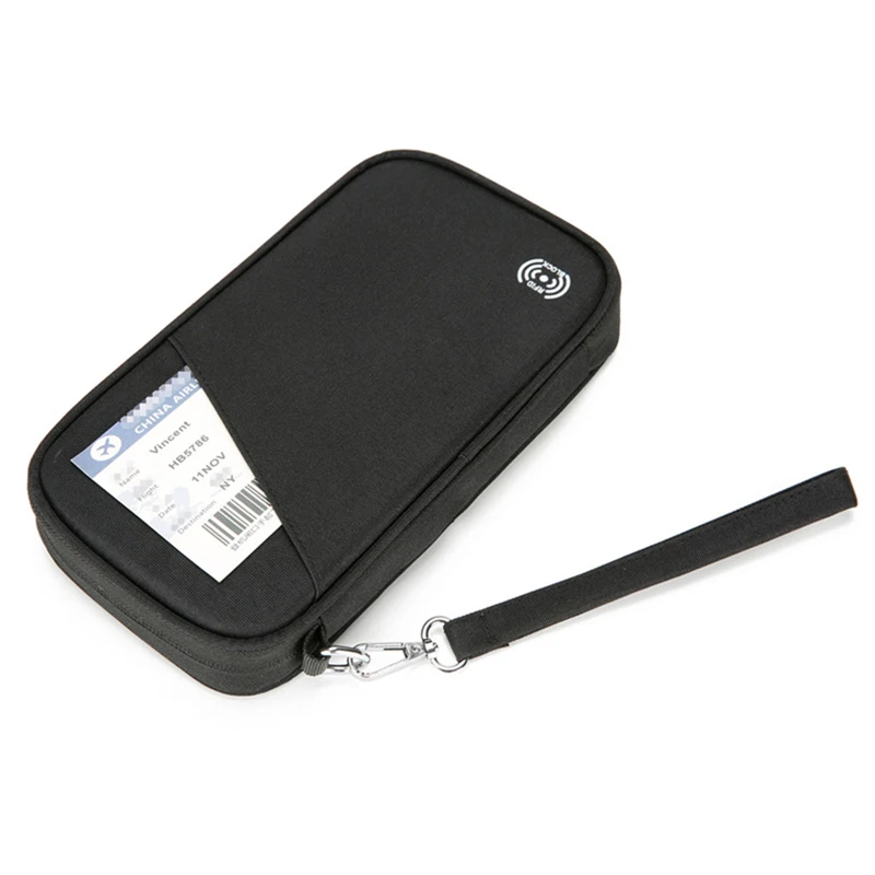 Custom Logo Women Rfid Blocking Passport Holders Bag Passport Wallet for Men Traveling Credit Cards Case Document Organizer