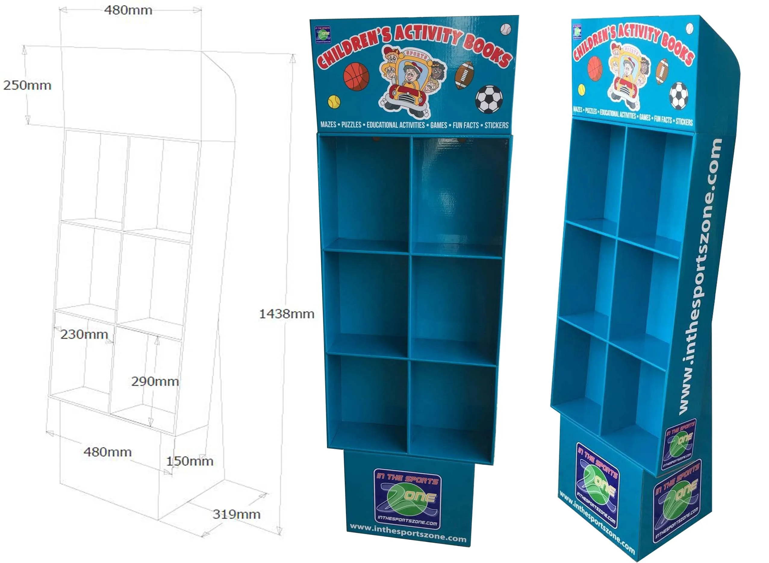 Hat Cardboard Display Custom Design High Quality Promotion Recyclable Cardboard doll umbrella Display