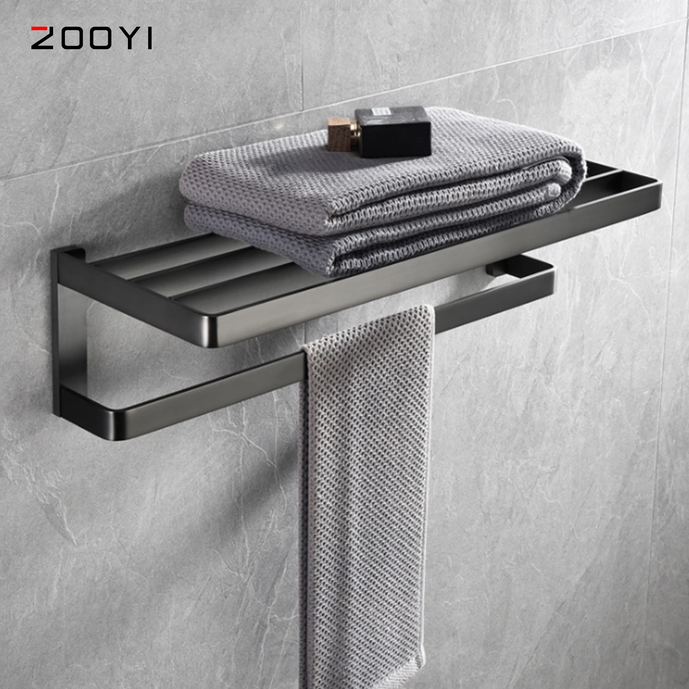 ZOOYI Китай дешевые полностью матовый серый аксессуары для ванной из нержавеющей стали аппаратные наборы для ванной