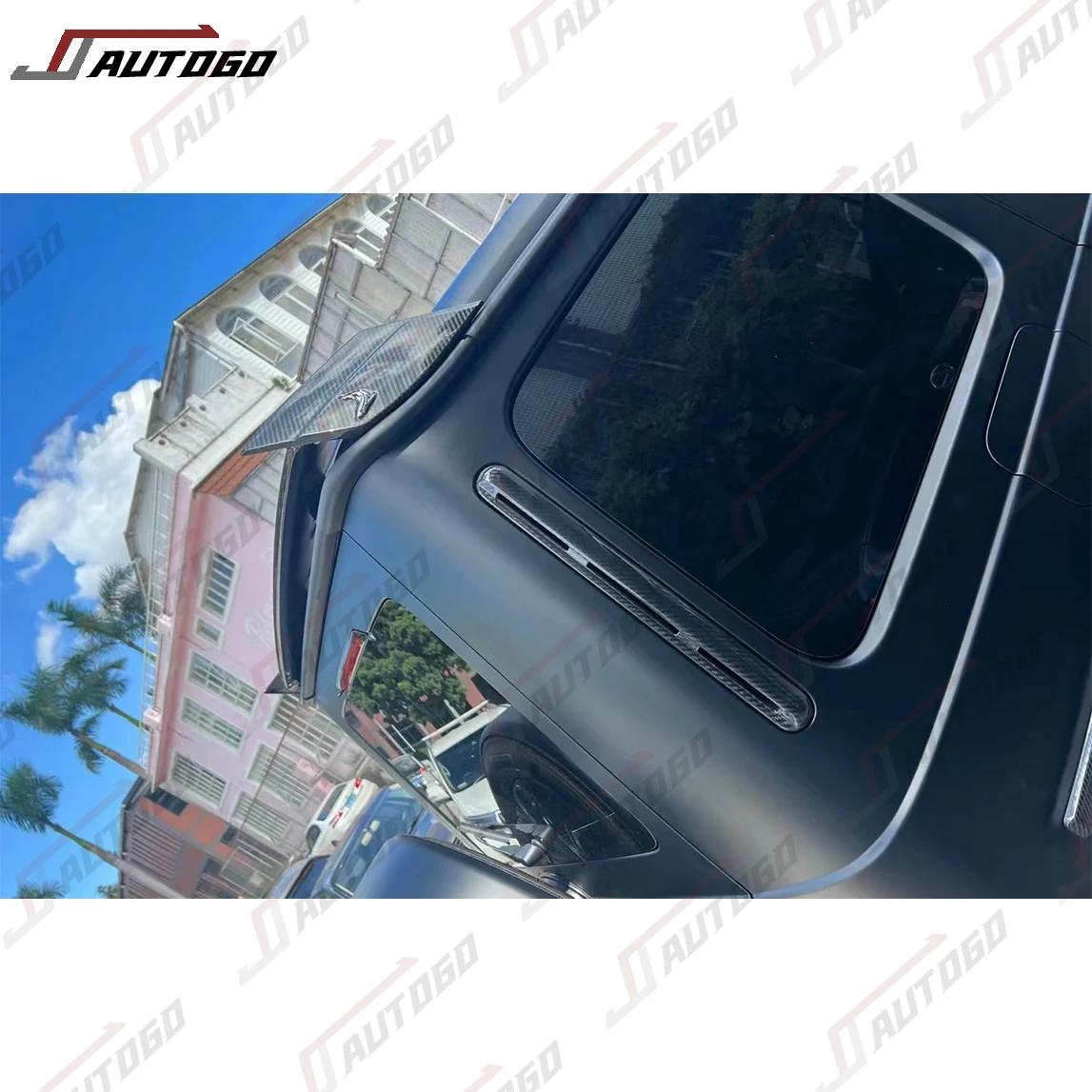 Refit Carbon Fiber Rear Spoiler For Benz G class G63 AMG 2018 2019 2020 2021 2022 2023 2024 W463A W464 upgrade to Topcar style