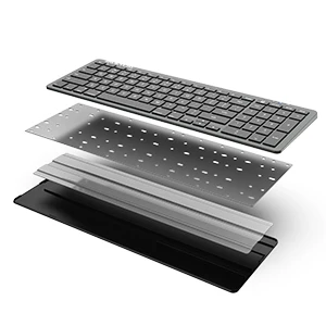 Free Shipping Multi-Device Gray gaming keyboard mouse combos iOS Android Windows Wireless Keyboard