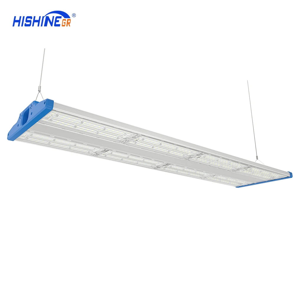 HiShine 150W 200W 300W LED Workshop Lights Linkable Hanging 6000K Garage Dimmable Industrial Warehouse Linear Led High Bay Light