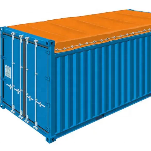 20ft or 40ft open top container sliding retractable tarp system