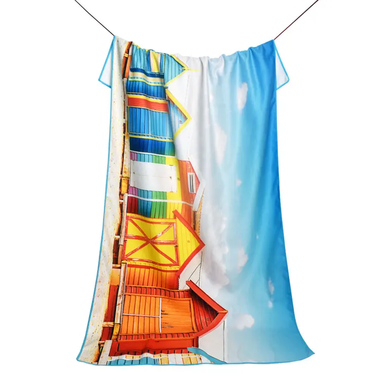 Popular wholesale factory cheap extra large beach towel microfiber custom towel beach