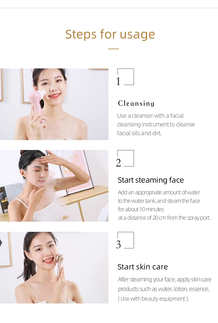 Home Portable Clothes Garment Steamer Multi Functional Handheld Electric Steam Iron Ceramic White Facial Steamer Ionic KSKIN/OEM