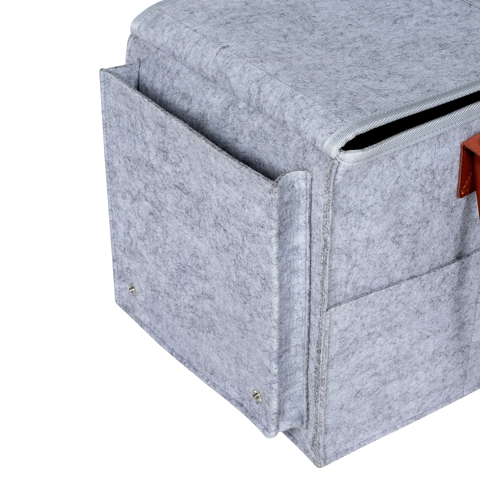 QJMAX Portable Felt Baby Diaper Caddy Organizer For Boy Tote Bag With Changing Pad