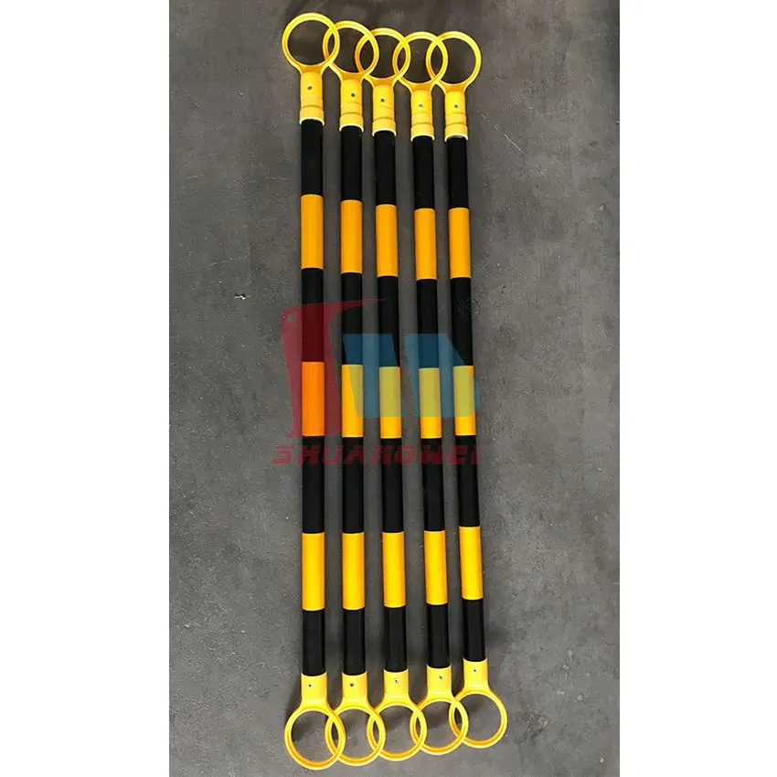 Crowd Control Security Bar Driveway Retractable Road Connecting Traffic Cone Bar For Construction Cones And Barriers