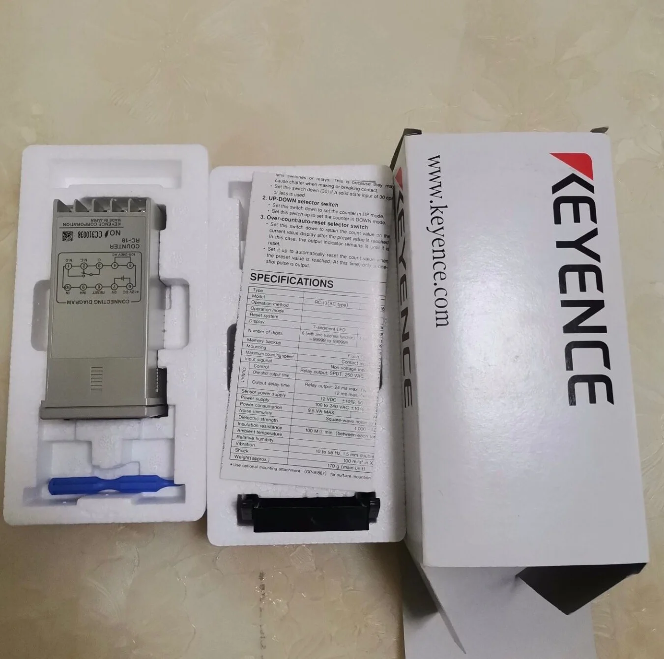 Brand New Genuine Spot Keyence RC-23 Display Electronic Pre Designed Counter RC-23
