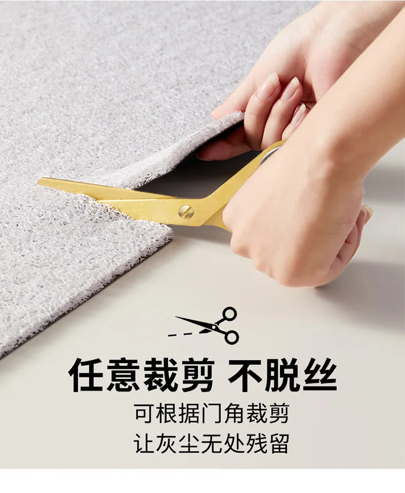 Faux Coconut Fiber Rugs Front Door Floor Mats Entrance Doormat Indoor Outdoor PVC Antiwear Non Slip Waterproof Bathroom Carpet