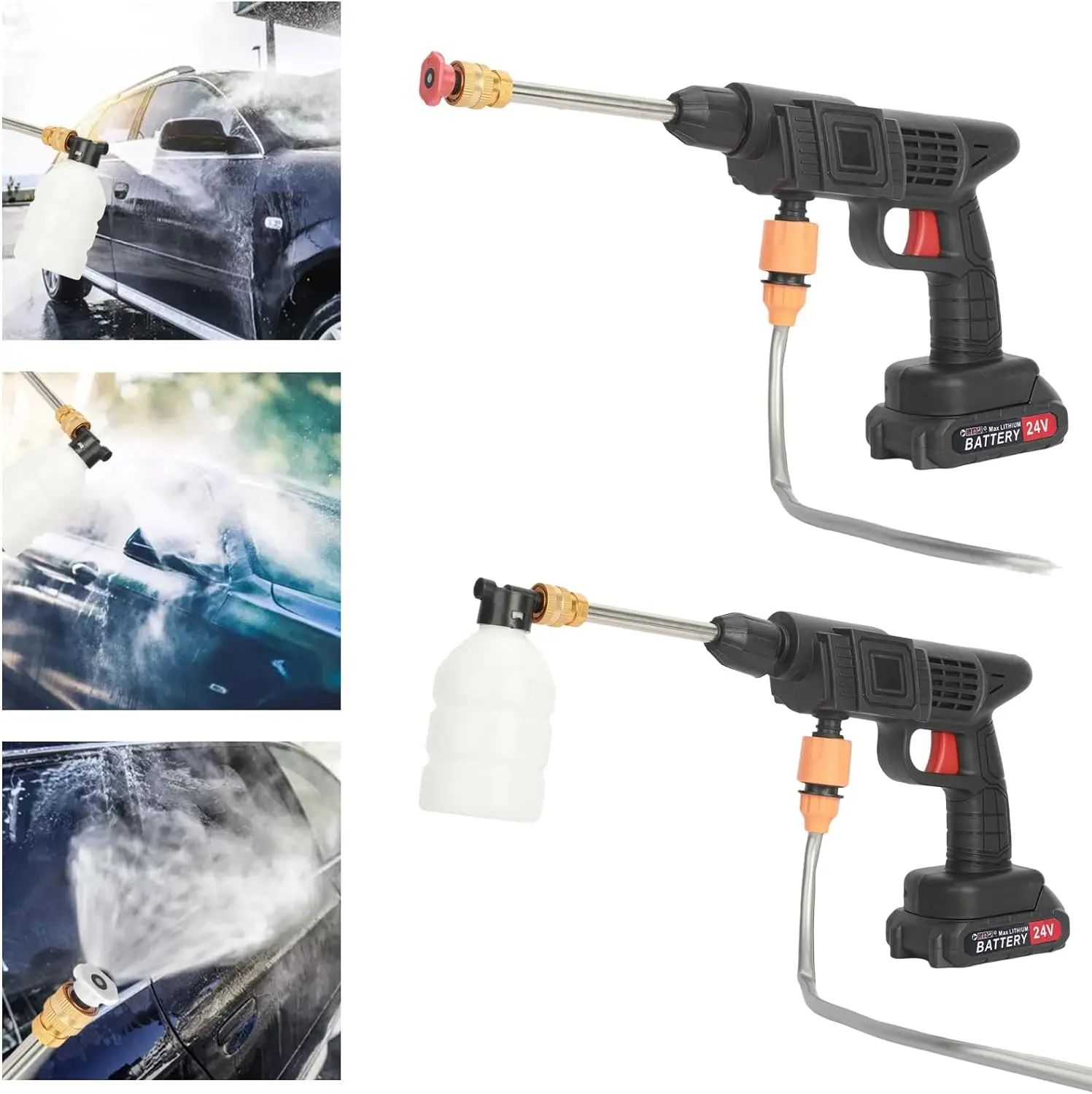 Factory direct sale Mini Sprayer High Pressure Car Washing Machine Battery Electric Portable Gun Car Washer  Laveuse de voiture