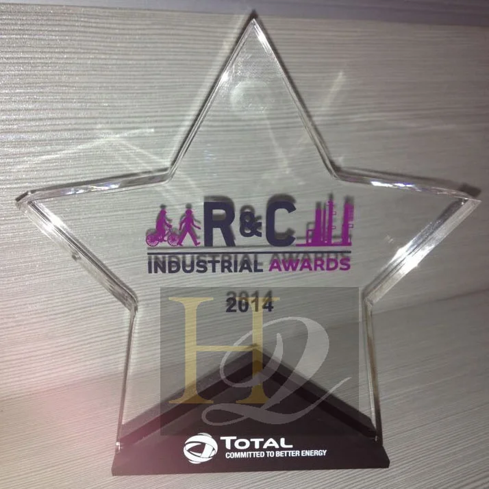 Factory Supplier Acrylic Material Award Customized Plaques Modeling Trophy