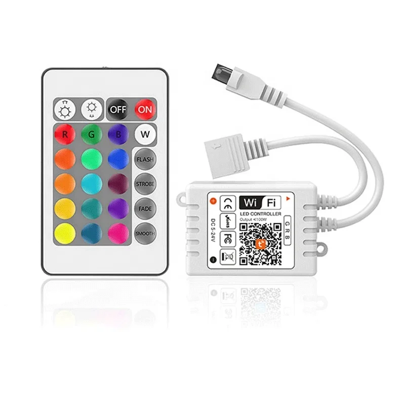 Aлекса Google Assistant Tuya WIFI умное приложение MINI IR 24 клавиши LED RGB контроллер