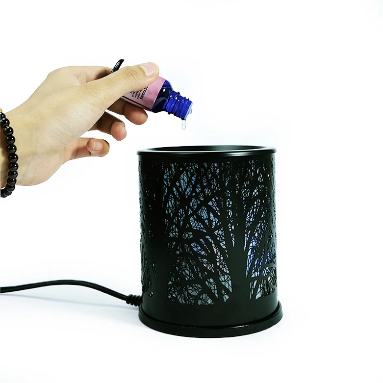 Customized wholesale sesame oil burner metal wax heater burner wax heater scent heater with night light