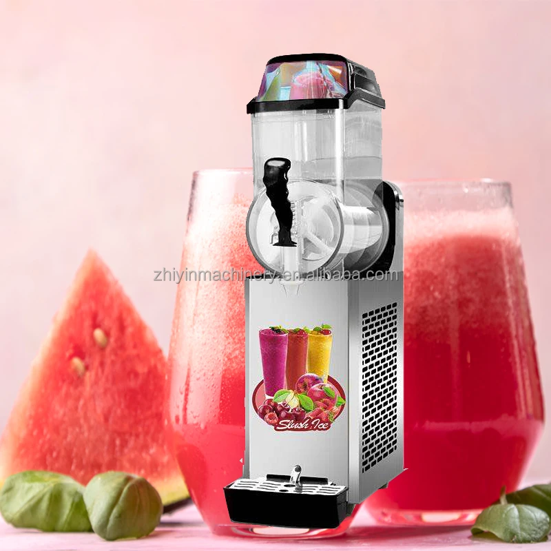 Ice Slushie Drink Making Beverage Machine With 1 Tank Granita Slush Cocktail Syrup Machine