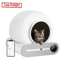 Автоматический туалет для кошачьего туалета с европейской вилкой Katzentoilette Litterbox Selbstreinigungen Katzenklo Automatsch
