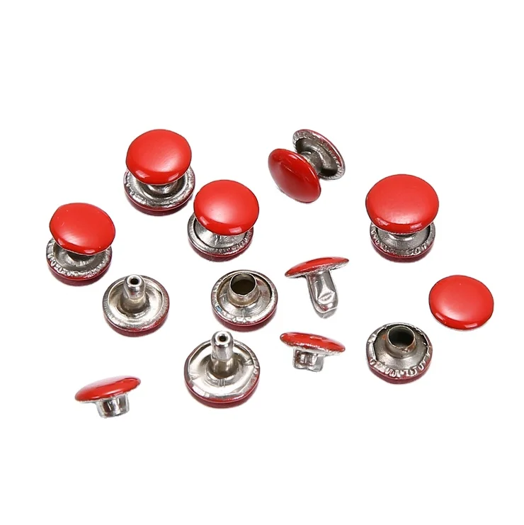 5-12mm Copper Brass Rivet Stud Metal Double Ca p Rivets For Sale