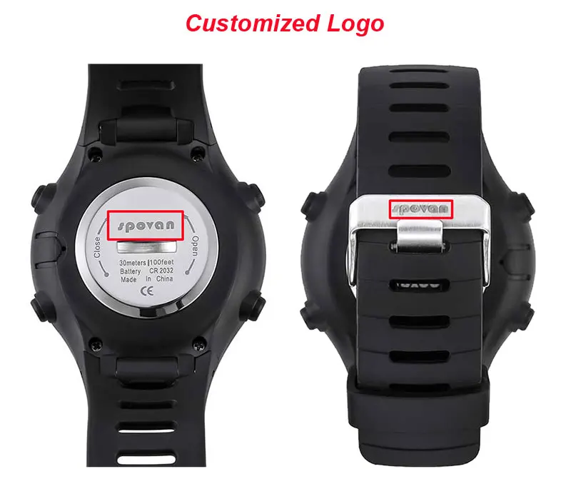 2024 Spovan Wholesale Men Sport Wrist Digital Watches With Altimeter Barometer