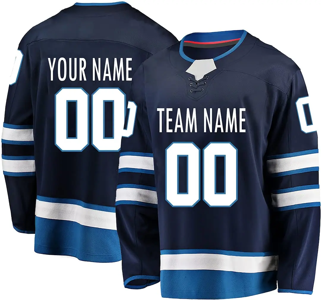 Cheap Custom-made Polyester Wholesale Blank Plain Mens Ice Hockey Jersey
