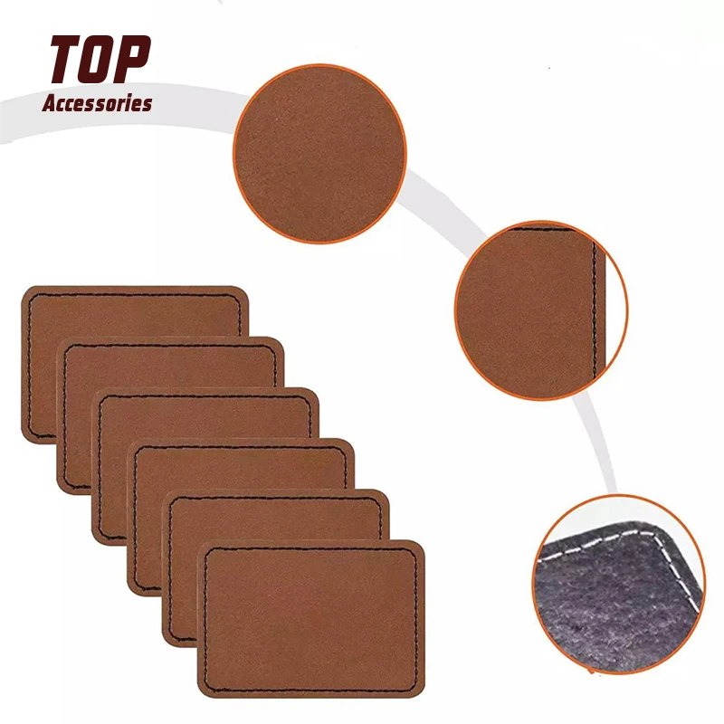 Customizable PU Leather Patches Personalized Blank Jeans Garment Leather Patches Laser Use Embossed Printed Accessories