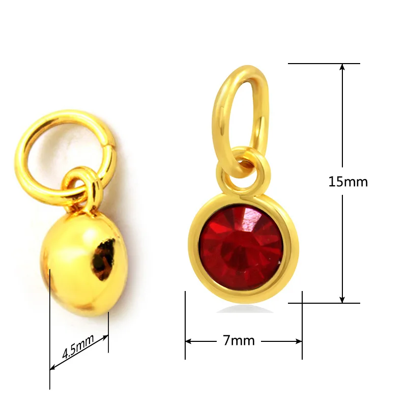 Wholesale 12pcs/lot Birthday Stone Dangles Charm Pendants Fit for Charms With Lobster Clasp