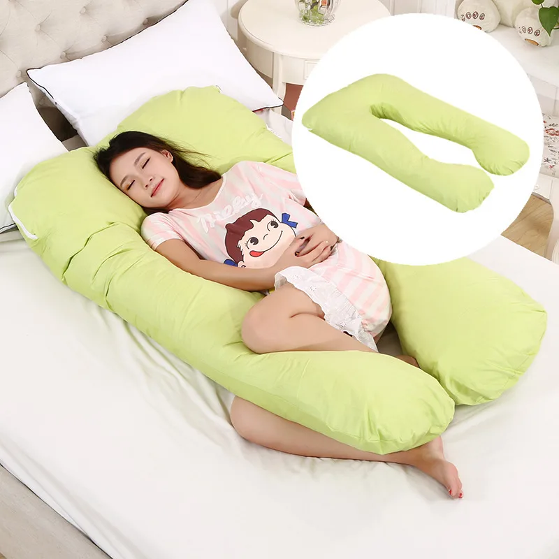 
Dropshipping Pregnant Women Sleeping Support Pillow Cotton Pillowcase U Shape Maternity Pregnancy Side Sleeper Bedding Pillows 