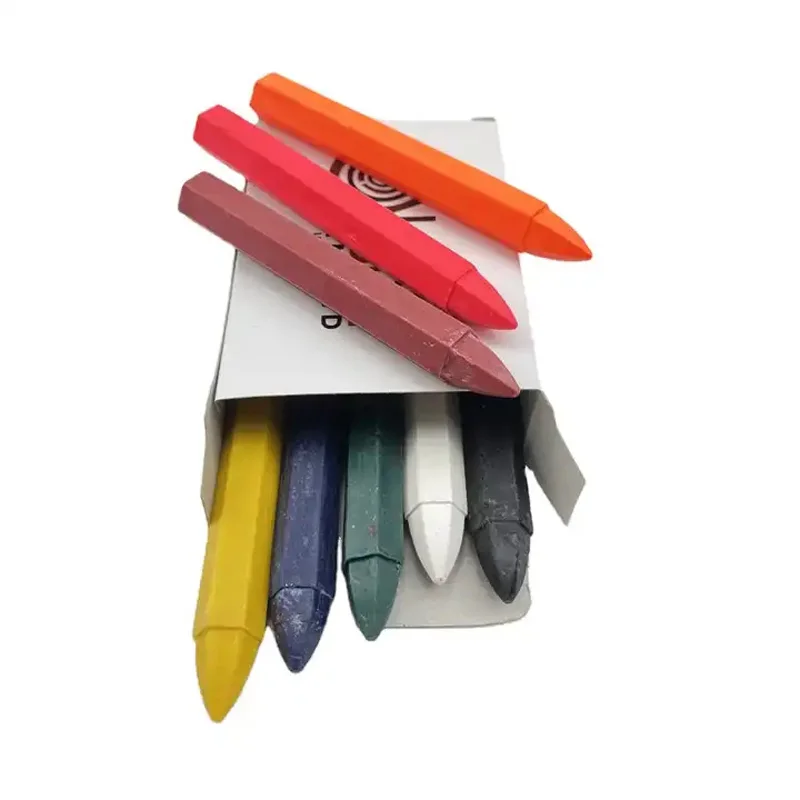 Custom Packing Yellow Black Red White Colors Wood Bath Lumber Industrial Marking Wax Crayons Set