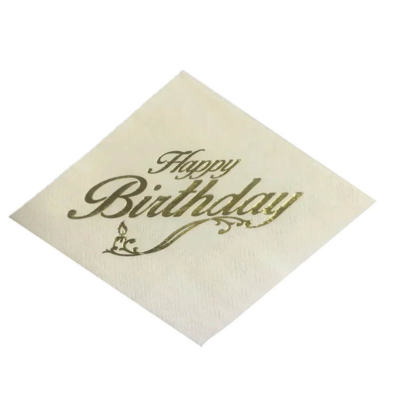 Manufacturers Custom 2/3ply Napkin Logo Dinner Hotel Wedding Party Beverage White Printed Serviette Tissue Paper Wedding Napkins