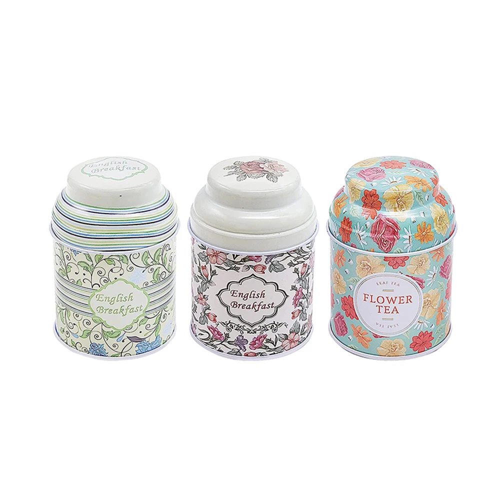 Printed metal tea packing tin small mini tea tin boxes