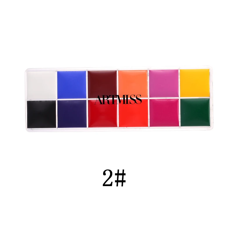 12 Colors Art Halloween Party Fancy Dress Party Fancy Makeup Body Oil Painting Oil Face Paint