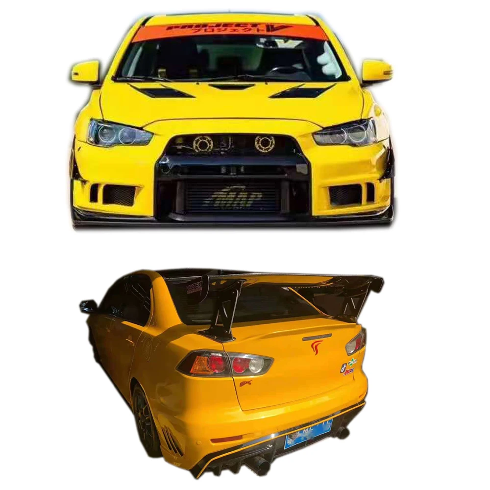 Автомобильный кузов для 2009-2015 Mitsubishi Lancer сменный на GTR передний бампер Varis задний боковые юбки пластмассовый