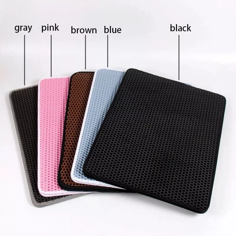Double-Layer Eva Cat Litter Trapping Mat Cat Litter Mat Trapper Cat Litter Box Mats