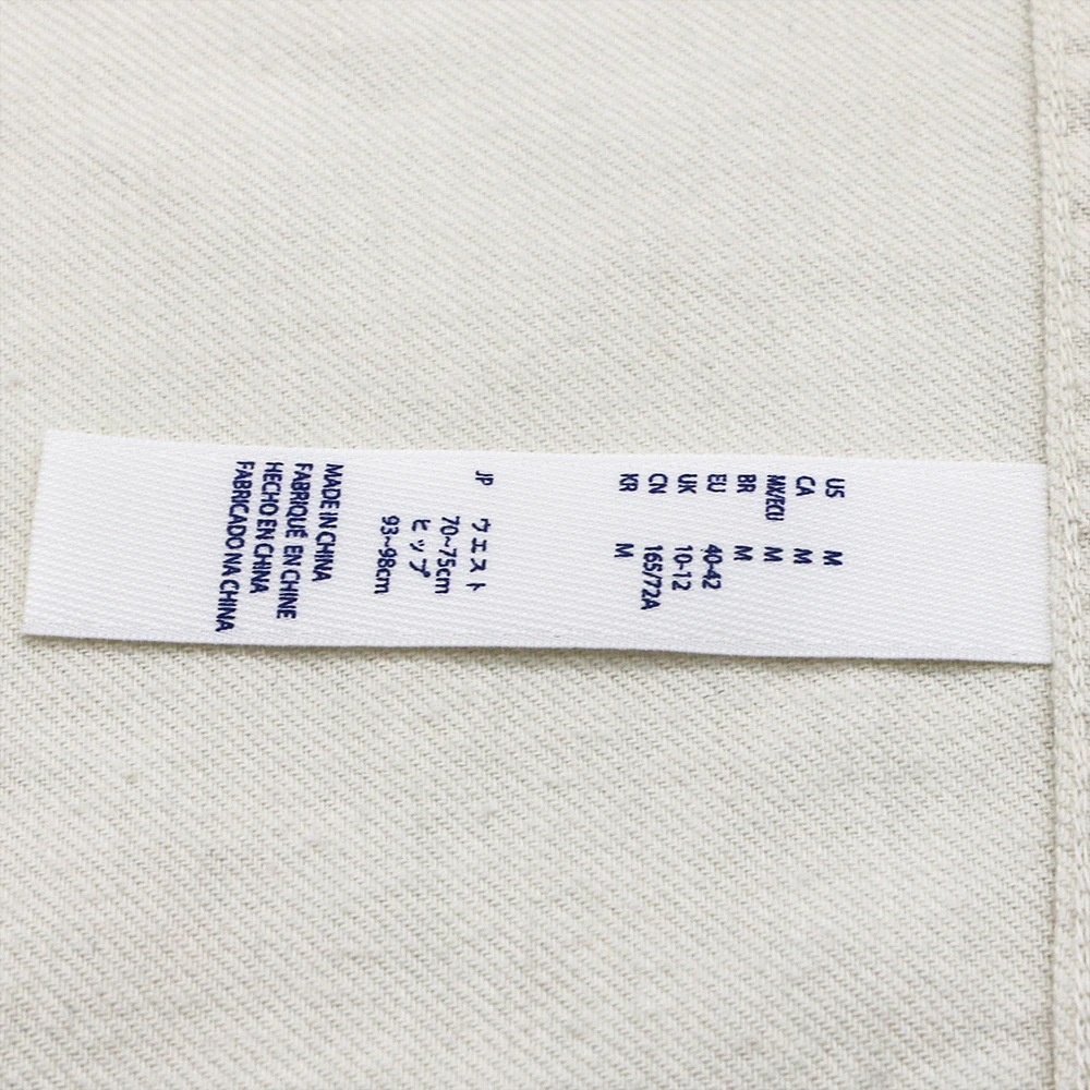 Custom Design, Printed Custom Logo Satin Label/ Good Quality Print label Soft touch Smooth edges