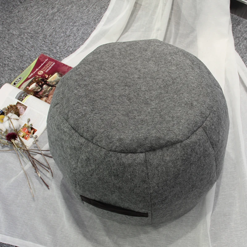 Популярный переносной пуф-мешок для гостиной на заказ оттоманка Круглый Декоративный табурет