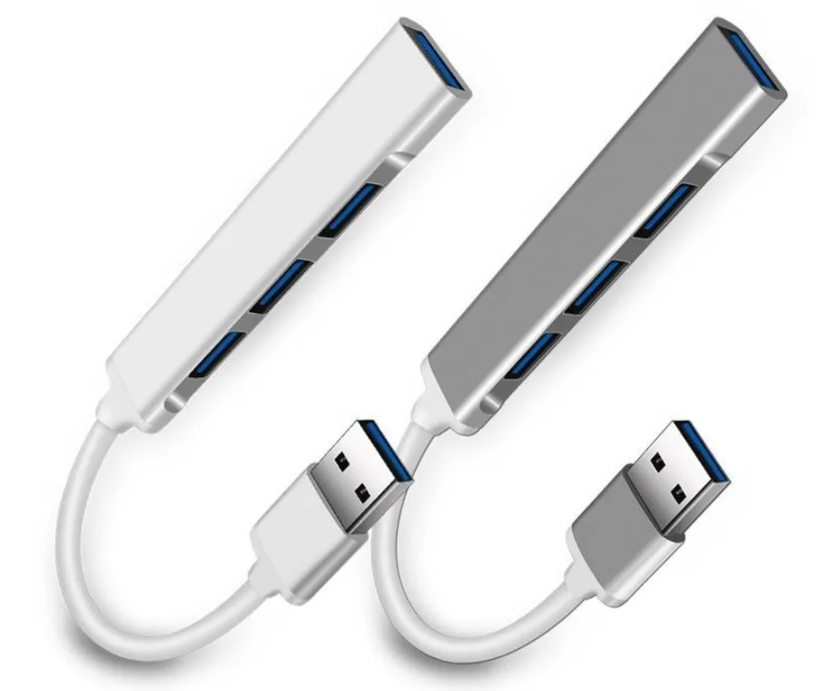 Mini USB 3.0 hub Aluminum Alloy High-speed Transmission 4 Ports USB Docking Station 2.0 Splitter For Mouse USB Disk Game Console