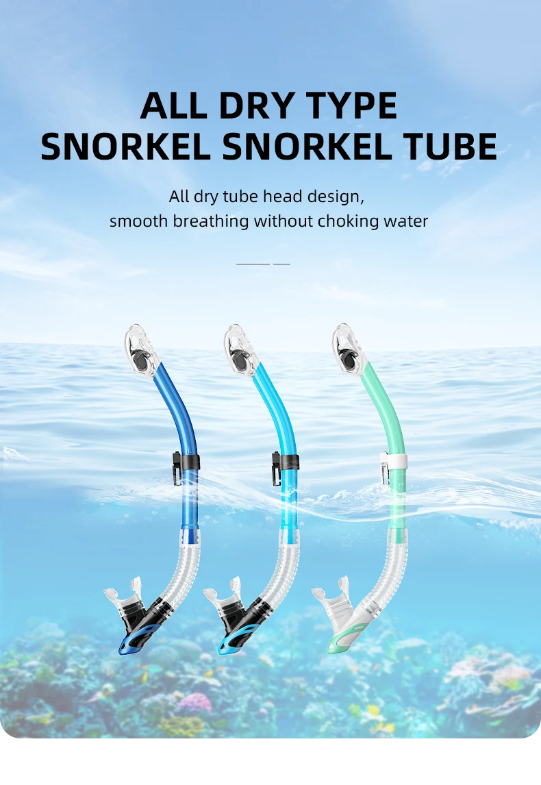 Hot-selling water sports swimming goggles factory outlet and high repurchase rate full dry diving snorkel for adults