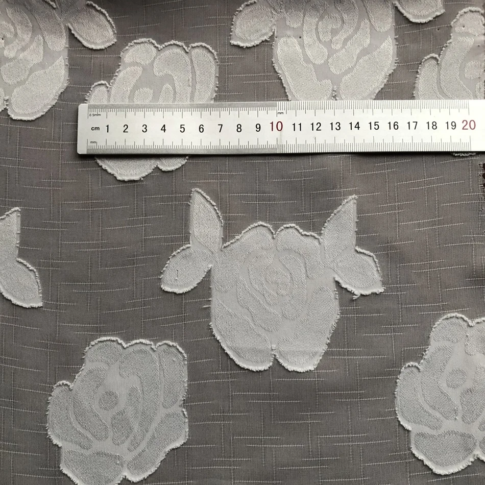 wholesale factory make chiffon with jacquard flower fabric for dresses, shirts