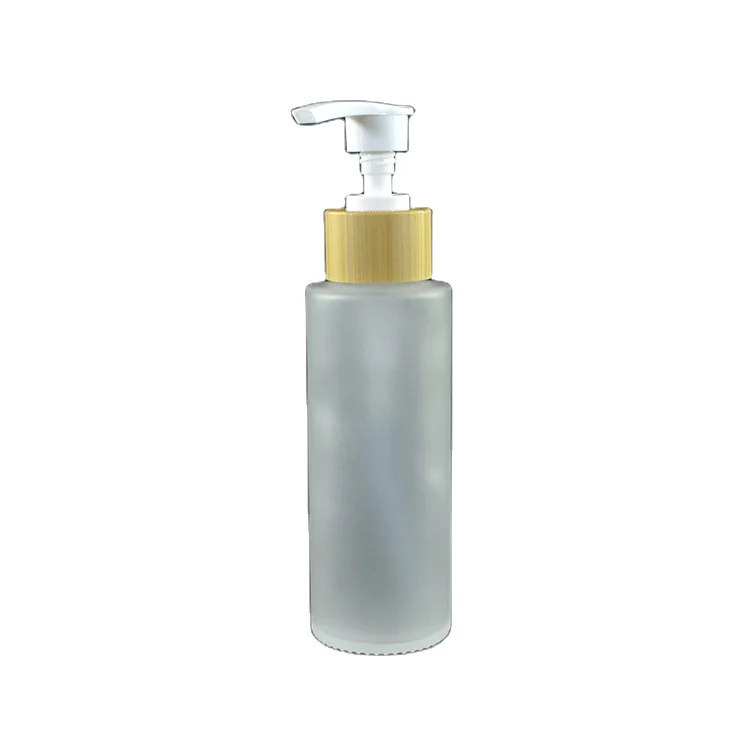 50ml 100ml 120ml 150ml lotion toner  glass bottle with bamboo cap