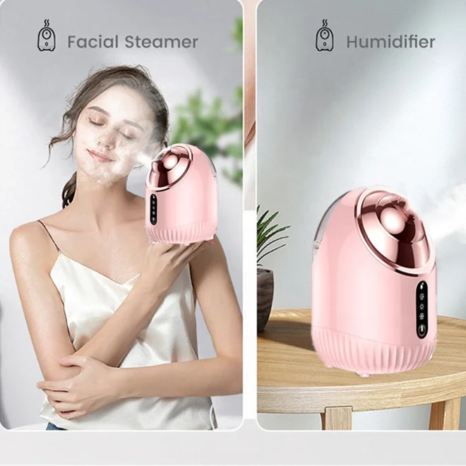 Private label hot cold facial sauna steam nano mist sprayer for skin face at home professional humidifier facial steamer