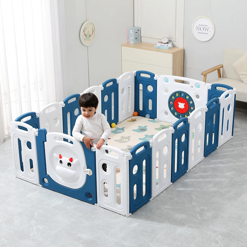Indoor Foam Play Area For Babies Children Toys Kids Products Safety Barriers Baby Playpen Plastic Fence With 16+2 Panel