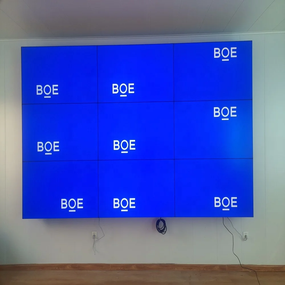 4K 55 Inch indoor Advertising video wall 3x3 4X4 LCD Display Panel CCTV System Screens LCD Video Wall Screen for Monitoring