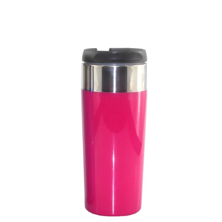 12oz Double wall insulation Stainless Steel coffee Tea cups tumblers mugs with  paper insert and leak proof flip lids