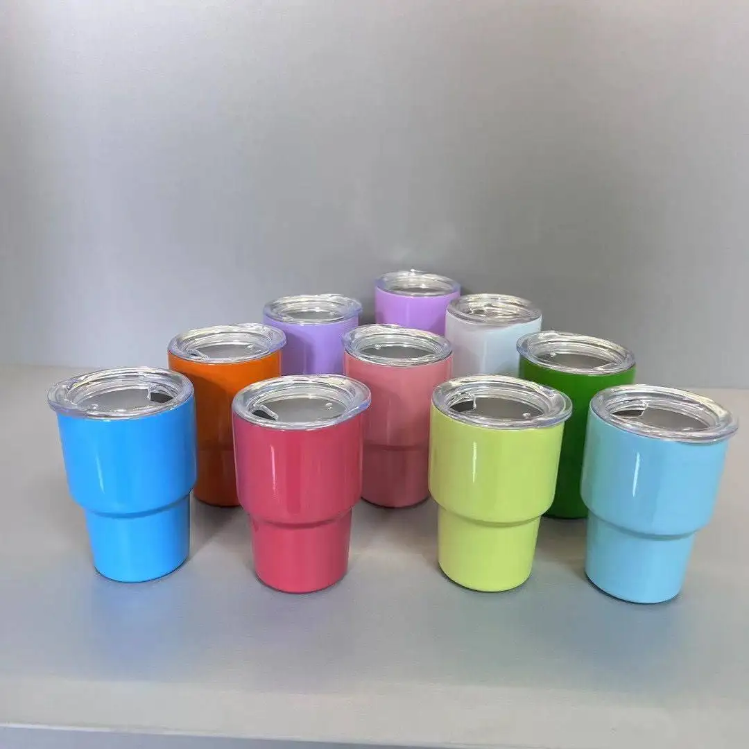 RTS IN Stock Metal mini tumbler shot glass 2oz stainless steel shot glasses