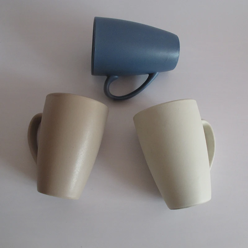 Classic V Shape Matte Glazed 11oz Ceramic Stoneware Mug