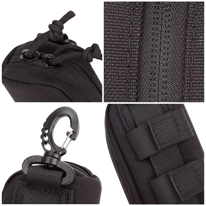 Custom outdoor tactical eyewear bag Camo MOLLE Pressure Resistant sunglasses case Oxford waterproof sunglasses bag