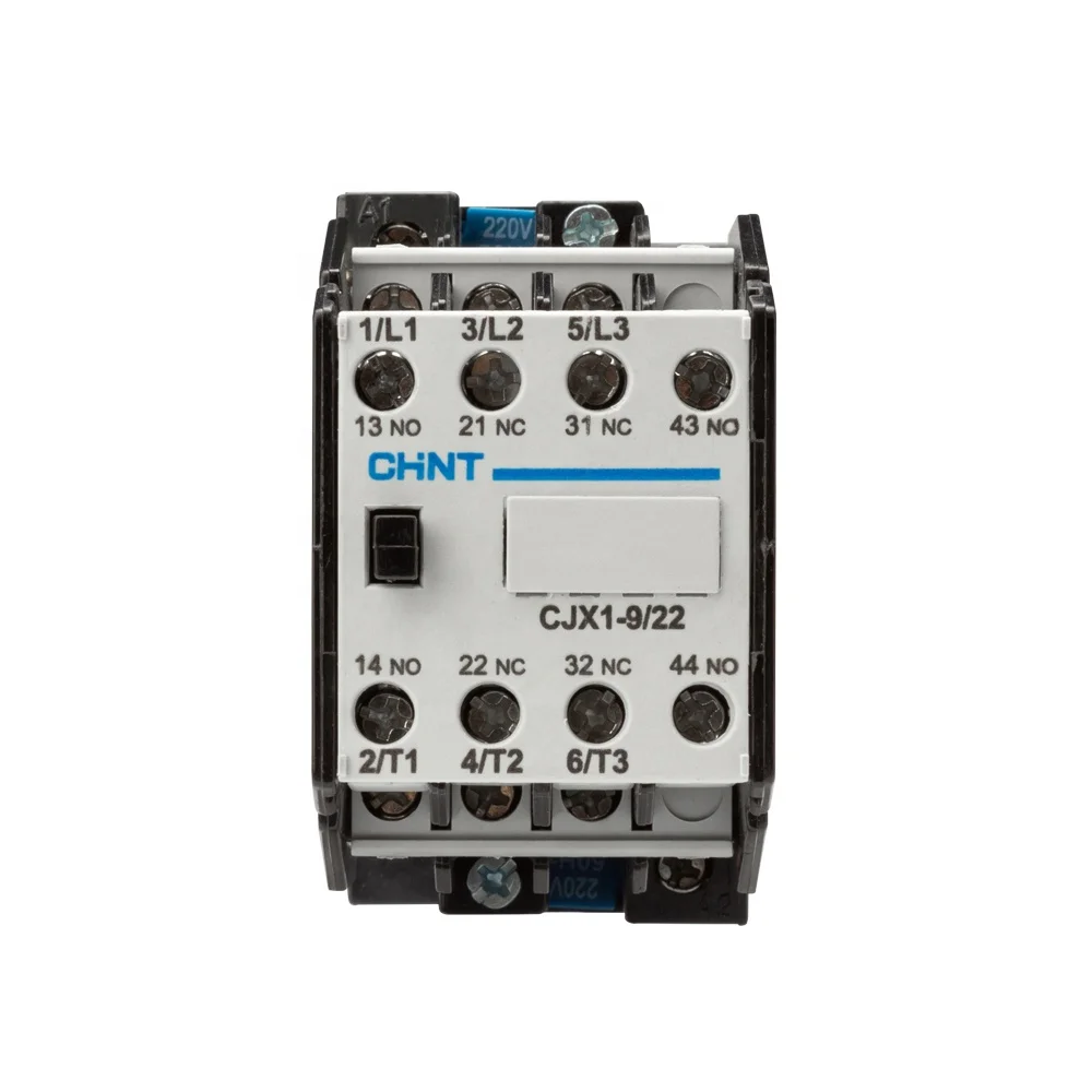 
 Высококачественный контактор питания двигателя CHNT CJX1 9A 2 NO 2 NC 220V DC 09a  