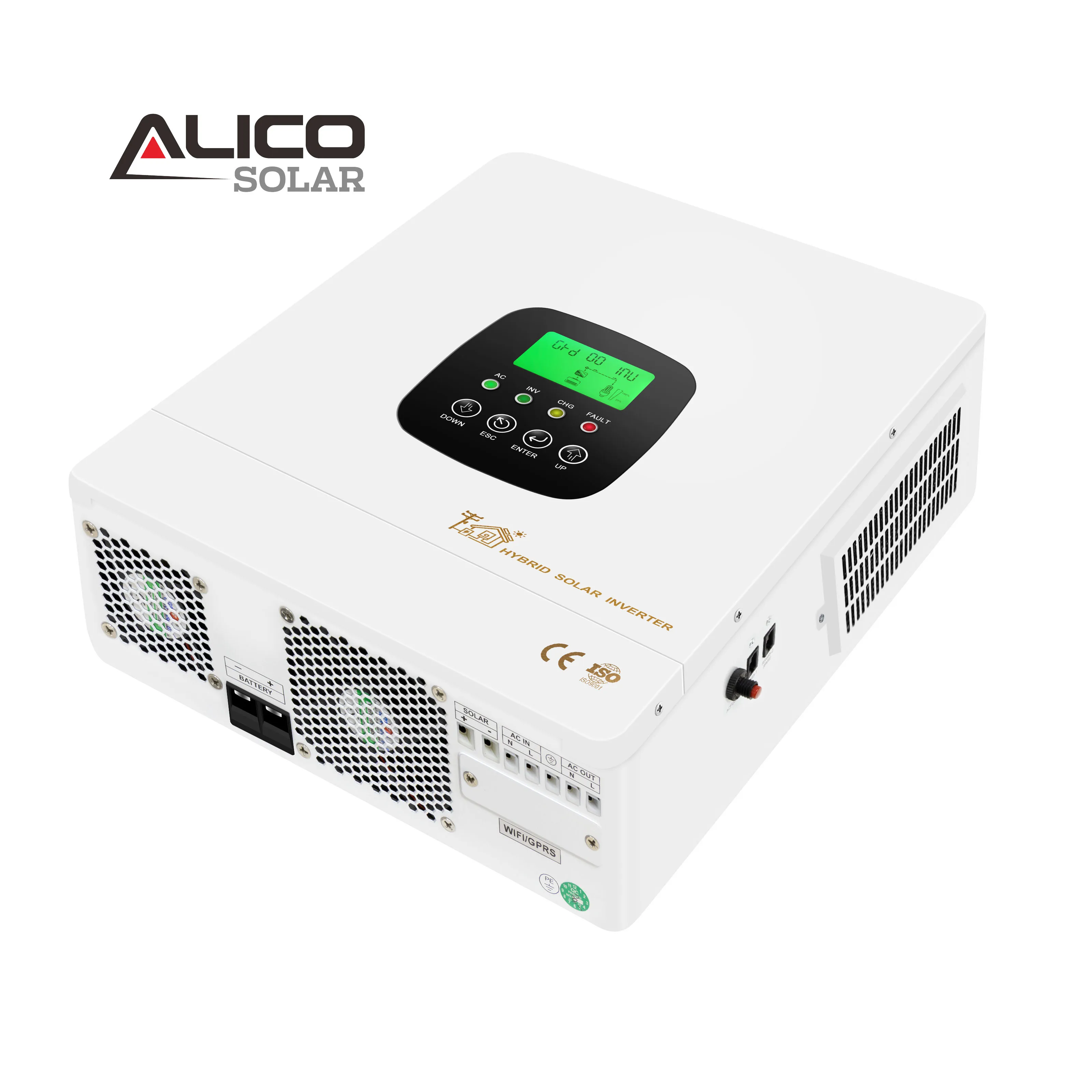 Home Solar 3kva 3kw 220V 80A MPPT Solar Hybrid Inverter Manufacturer Solar Inverters 12V 24V 48V Hybrid Inverter